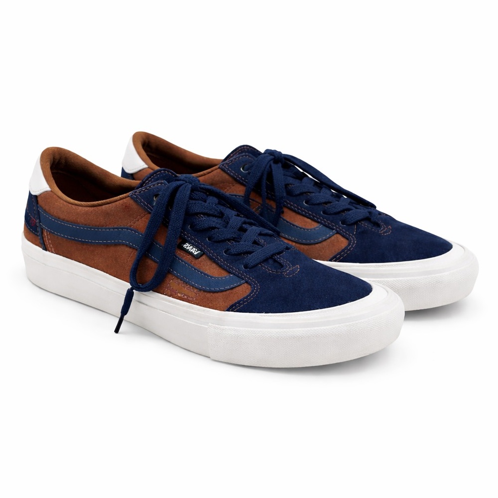 Vans Style 112 Pro Suede Skate Shoes Navy Brown 7 / 8.5